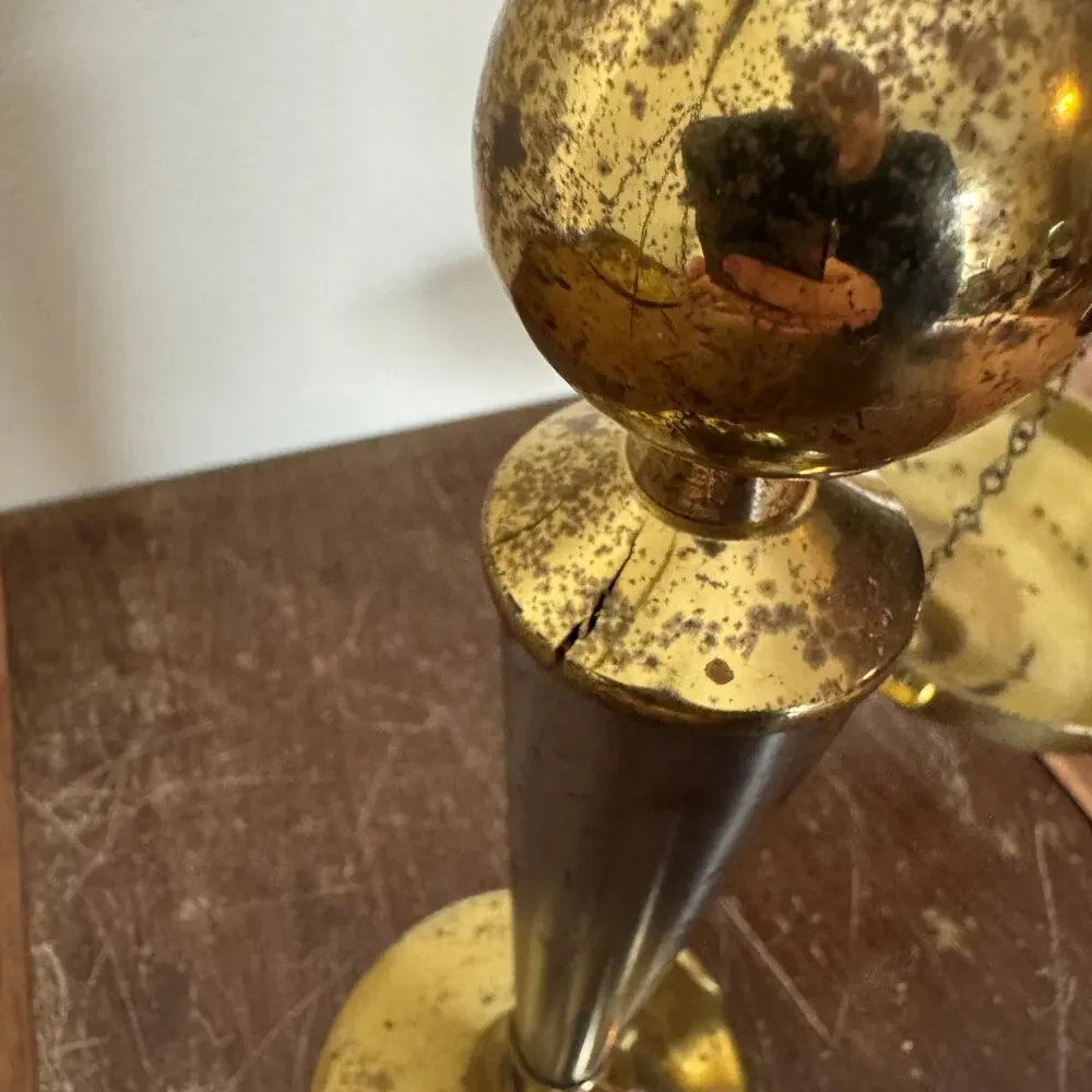 Vintage Solid Brass beam balance scale Distressed Decor Office‎ Classroom